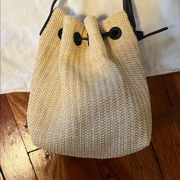 Mansur Gavriel Mini Drawstring Raffia Bucket Bag - EUC! - Picture 8 of 10